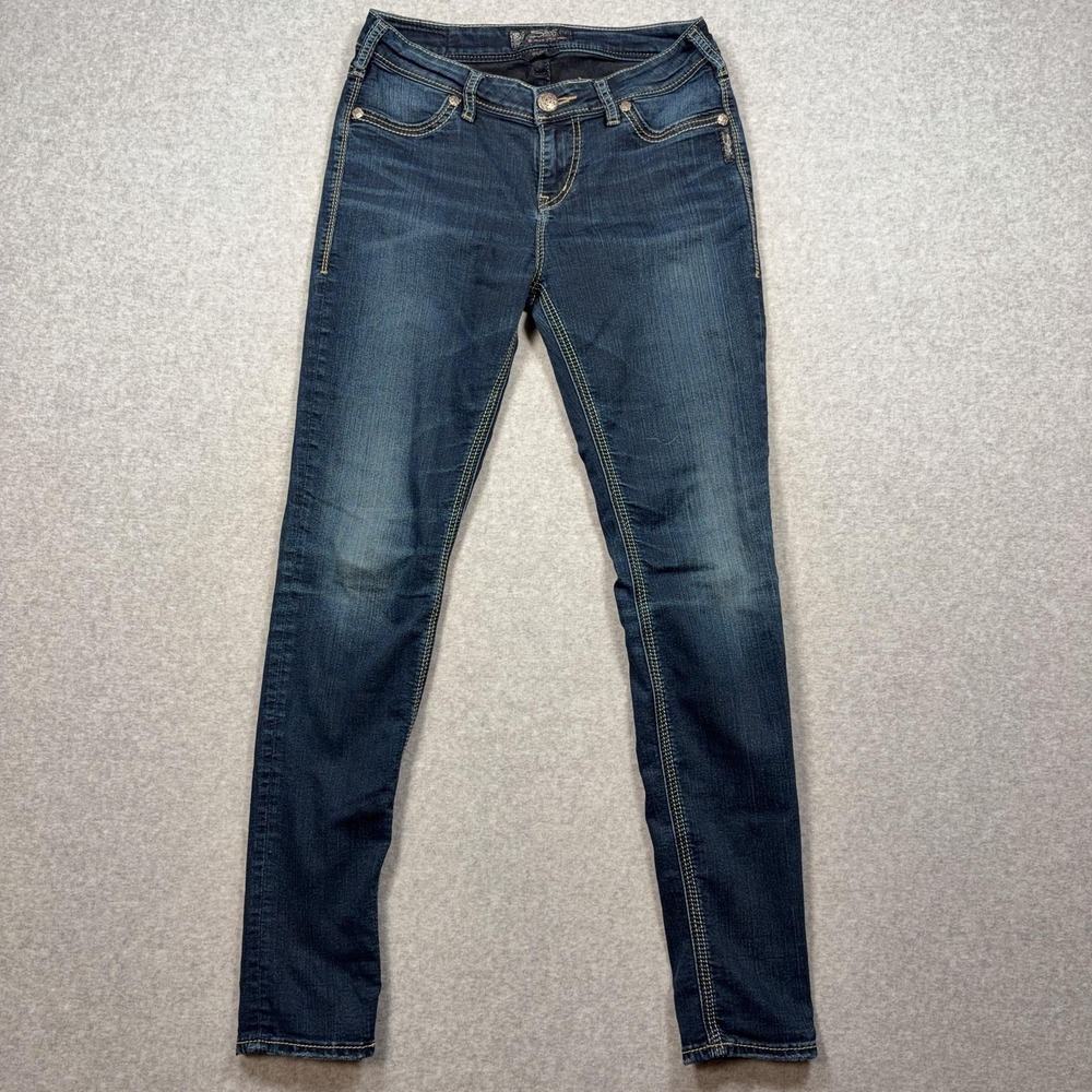 Silver Jeans Co Suki Super Skinny Jeans Womens 29x31 Medium Wash Stretch Denim